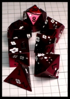 Dice : Dice - Metal Dice - DNDND Flower Red - Amy Gift Dec 2023